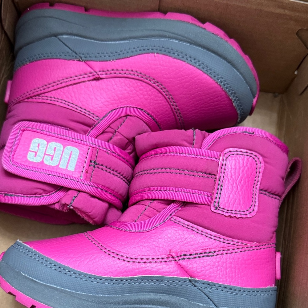 UGG Kids Pink and Gray Boots